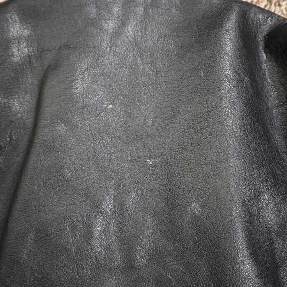 Vintage The Alley Chicago Leather Biker Motorcycle‎ Jacket Size 44 23x23.5 Large